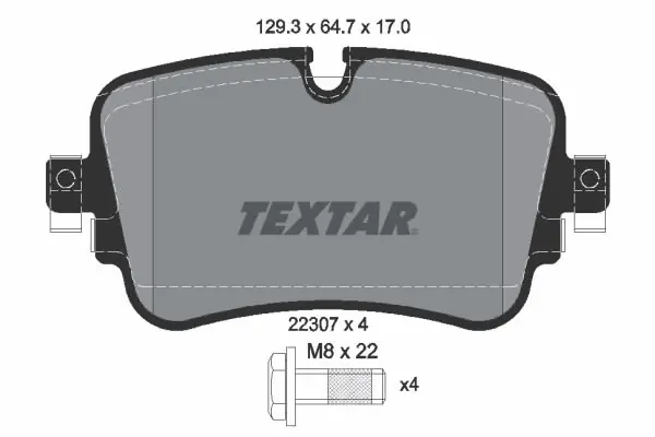 Klocki hamulcowe TEXTAR 2230701 - Prosto z fabryki