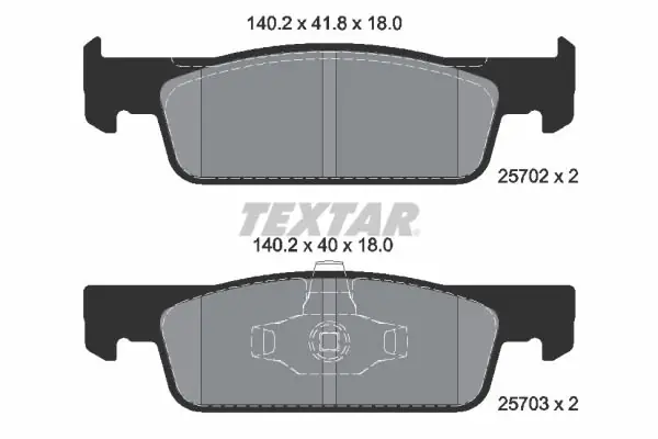 Klocki hamulcowe TEXTAR 2570201 | Bezpośrednio od producenta