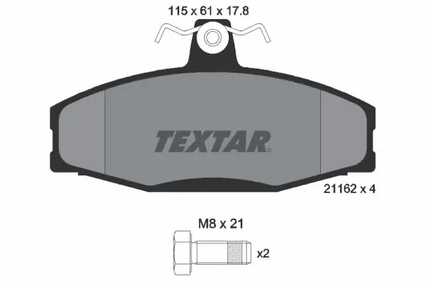 Klocki hamulcowe TEXTAR 2166201 - Popularny produkt