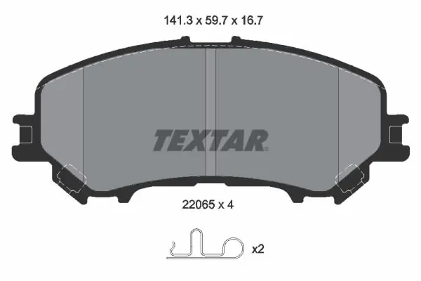 Sprawdzony produkt | Klocki hamulcowe TEXTAR 2206503