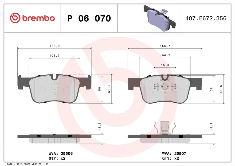 Klienci polecają | Klocki hamulcowe BREMBO P 06 070