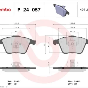 Bestseller | Klocki hamulcowe BREMBO P 24 057