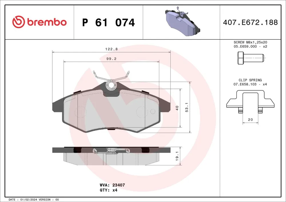 Klocki hamulcowe BREMBO P 61 074 - Wybór klientów