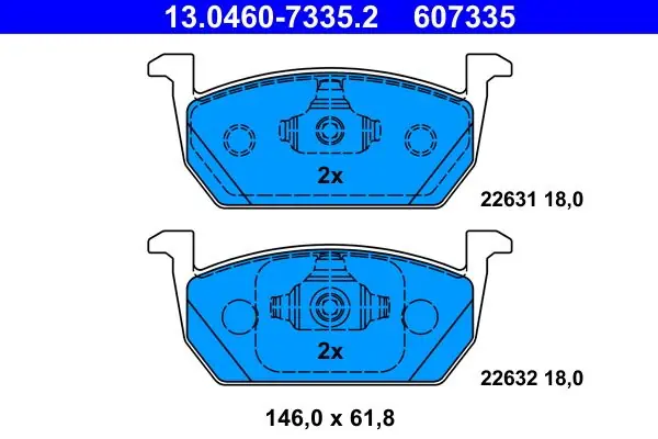 Produkt polecany - Klocki hamulcowe ATE 13.0460-7335.2