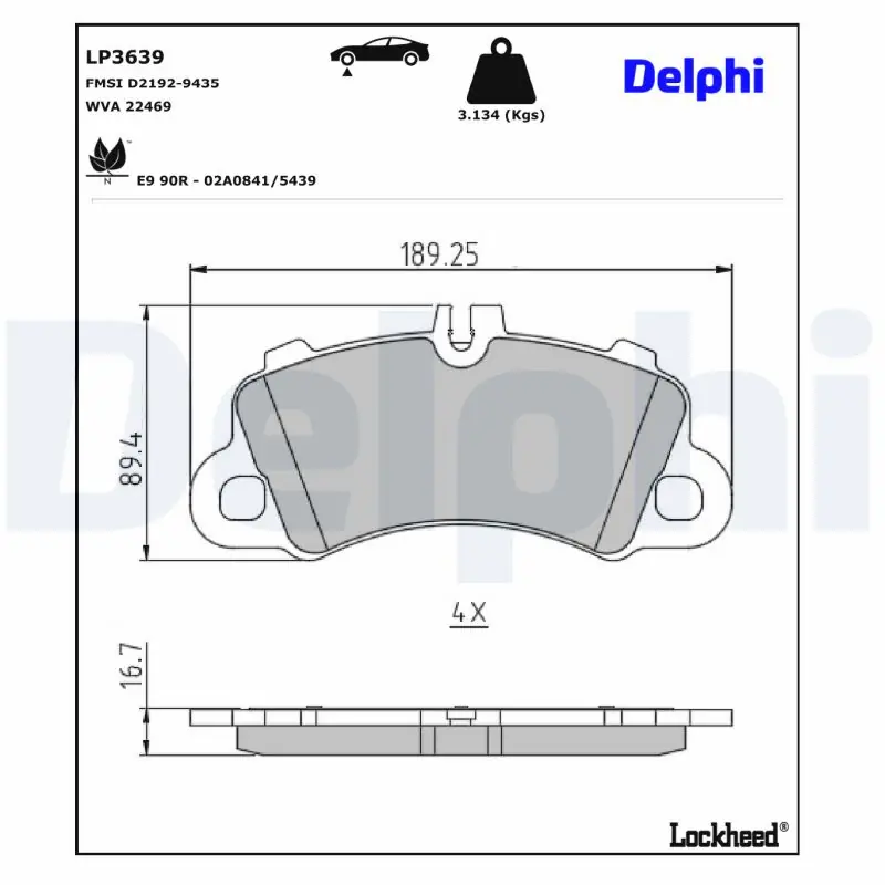 Klocki hamulcowe Delphi LP3639 | Duży rabat