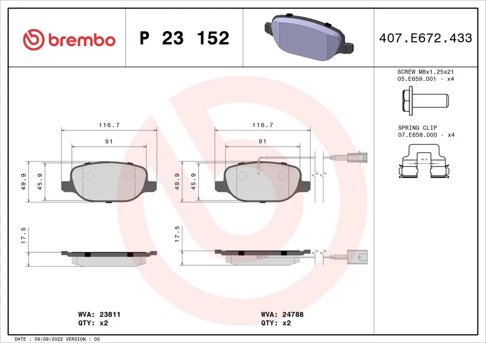 Klocki hamulcowe BREMBO P 23 152X - Klienci polecają