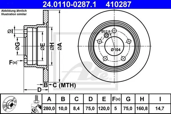 Mega okazja | TARCZA HAM. BMW T. Z4 2.0-2.5 03-08 WYS 75