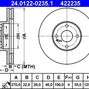 Bezpieczna płatność - TARCZA HAM. MAZDA P. MX-5 1.6-1.8 16 V 98-05