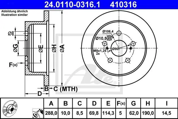 Bezpośrednio z fabryki | TARCZA HAM. LEXUS T. RX 3.0-3.5 03-08