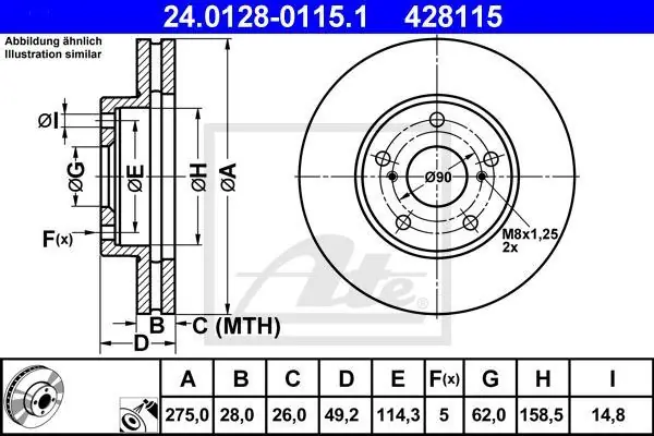 Promocja - TARCZA HAM. TOYOTA P. AVENSIS-CAMRY-PREVIA 2.0-3.0 91-09