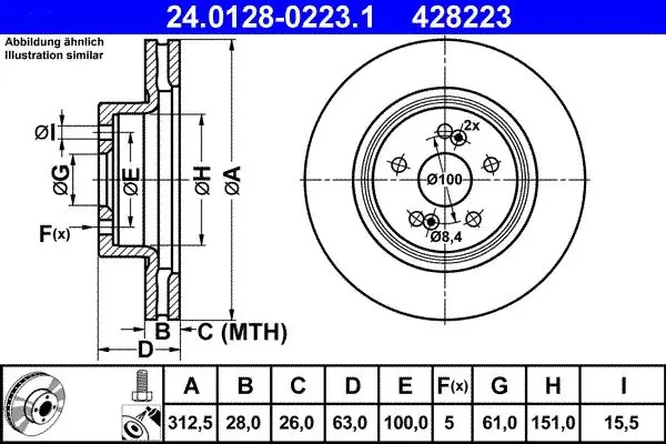 Tylko przez ograniczony czas - TARCZA HAM. RENAULT P. CLIO-MEGANE 2.0 04-12