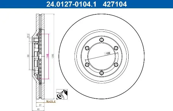 Już w sprzedaży - TARCZA HAM. ISUZU P. D-MAX 2.5-3.0 DITD 4X4 06-