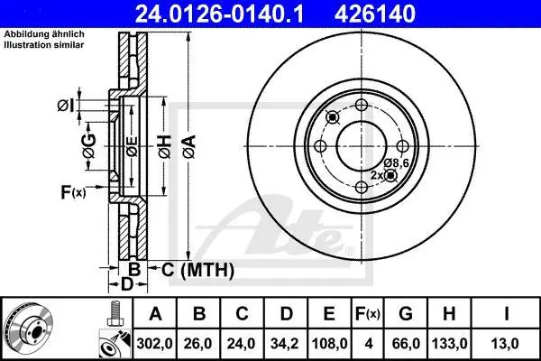 TARCZA HAM. CITROEN P. C4 1.6-2.0 04- | Hit
