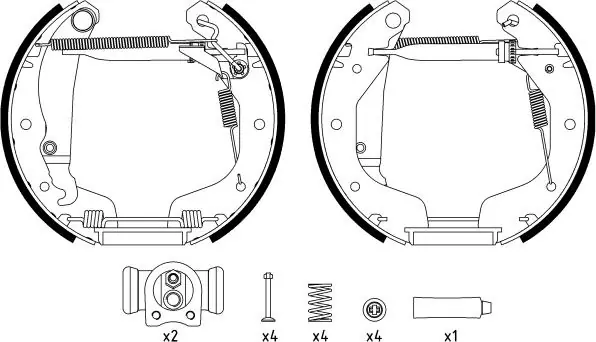 Najwyższa jakość - ZESTAW SZCZĘK HAM. OPEL CORSA-TIGRA 1.0-1.6 93-00 KPL. Z CYLINDERKAMI