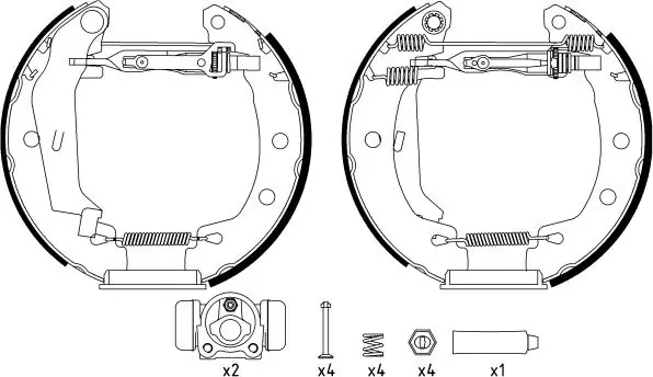 Nie czekaj | ZESTAW SZCZĘK HAM. RENAULT MEGANE 1.4-2.0 95-03 KPL. Z CYLINDERKAMI