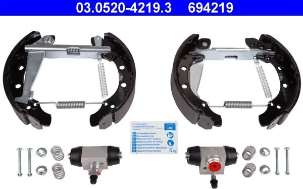 ZESTAW SZCZĘK HAM. VW GOLF-VENTO-PASSAT-POLO-UP 88- KPL. Z CYLINDERKAMI CYLINDERKI ALUMINIOWE 19MM - Wysyłka od ręki