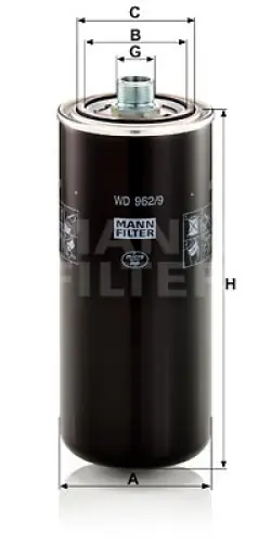 Filtr hydrauliczny MANN-FILTER WD962/9 WD9629 automatyczna skrzynia biegów - Najlepsza cena