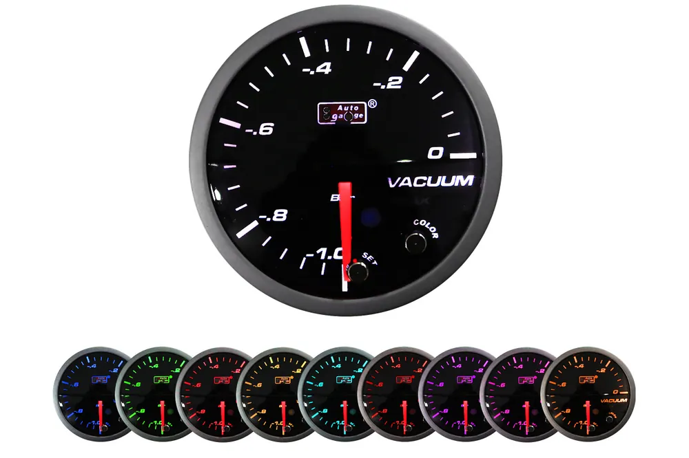 Zegar Auto Gauge PK 60mm 10 COLOR - Vacuum | Dodaj do koszyka