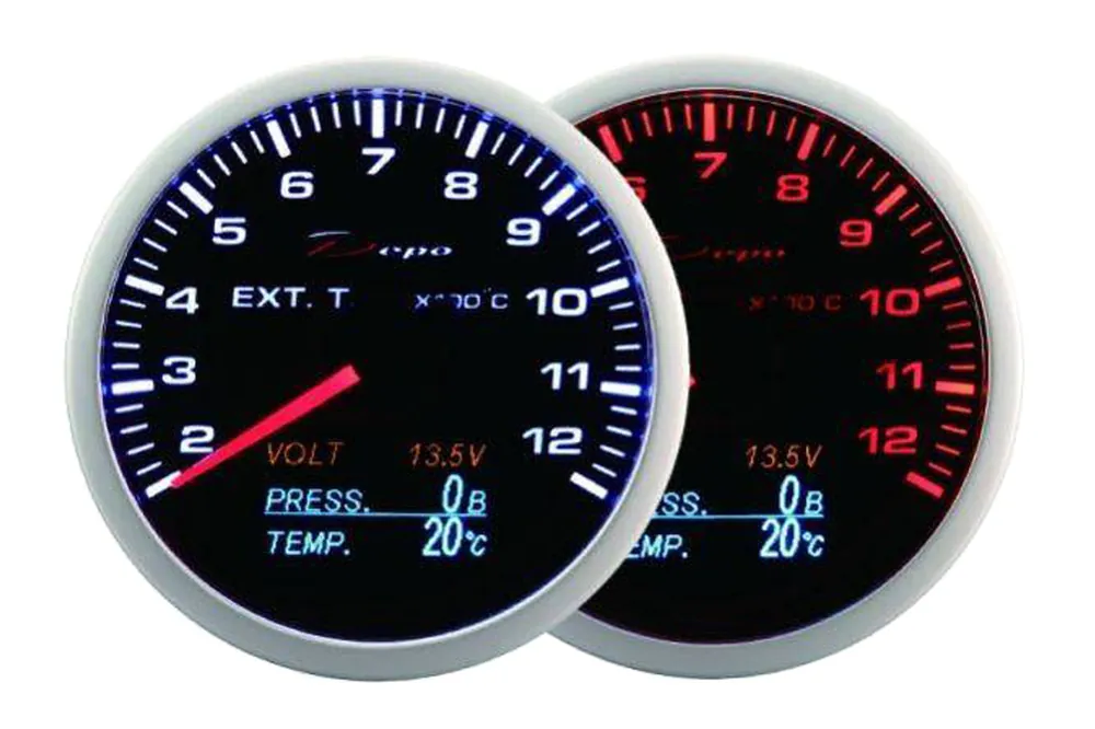 Zegar Depo WA 4w1 60mm - Exhaust Temp, Volt, Oil Press, Temp - Już w sprzedaży