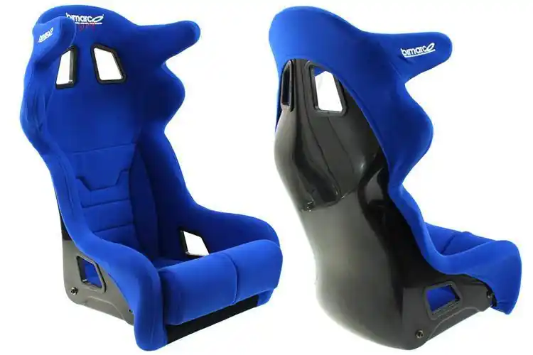 Fotel Sportowy Bimarco Grip Welur Blue HANS FIA - Wysyłka od ręki
