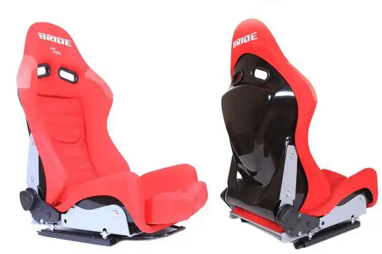 Fotel sportowy LOW MAX K608 Welur Bride Czerwony - Premium