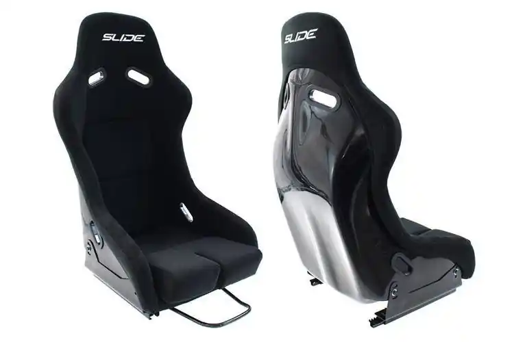 Fotel sportowy SLIDE R1 material Black L | Wybór klientów