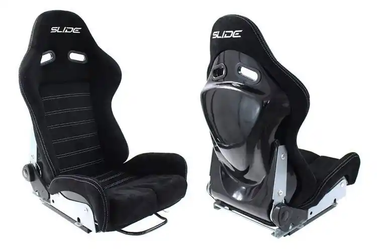 Prosto z fabryki | Fotel sportowy SLIDE X3 zamsz Black L