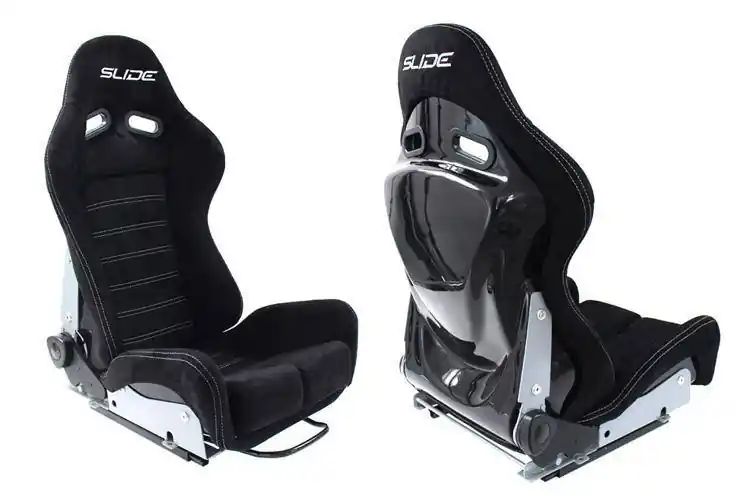 Fotel sportowy SLIDE X3 zamsz Black S | Cena obniżona