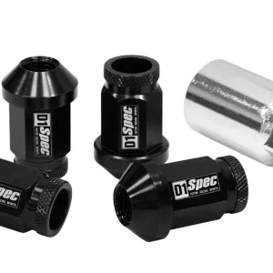 Nakrętki D1Spec Replika Alu 40mm M12x1.25 Czarne - Jeszcze taniej