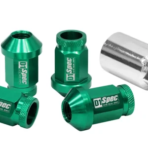 Nakrętki D1Spec Replika Alu 40mm M12x1.25 Zielone | Bestseller