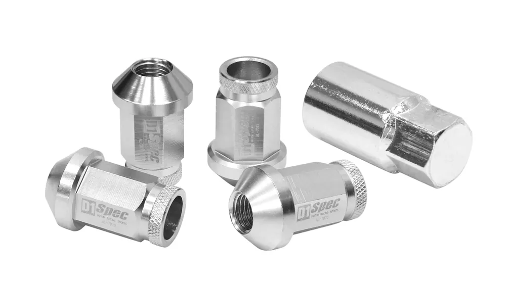 W sprzedaży | Nakrętki D1Spec Replika Alu 40mm M12x1.5 Srebrne