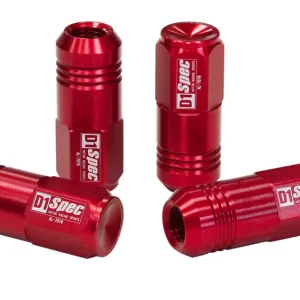 Bezpośrednio z fabryki - Nakrętki D1Spec Replika Alu EW M12x1,25 50mm Czerwone