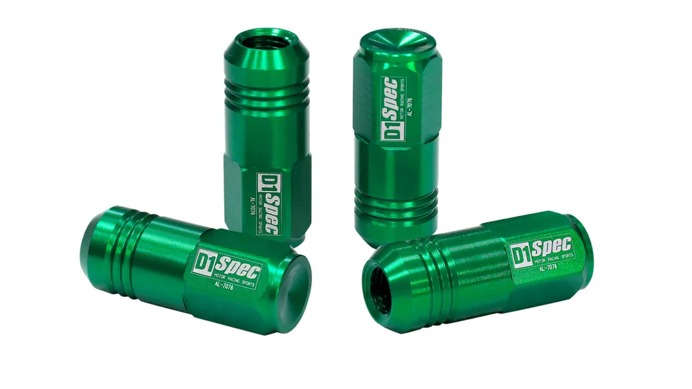 Produkt wysokiej jakości | Nakrętki D1Spec Replika Alu EW M12x1,5 50mm Zielone