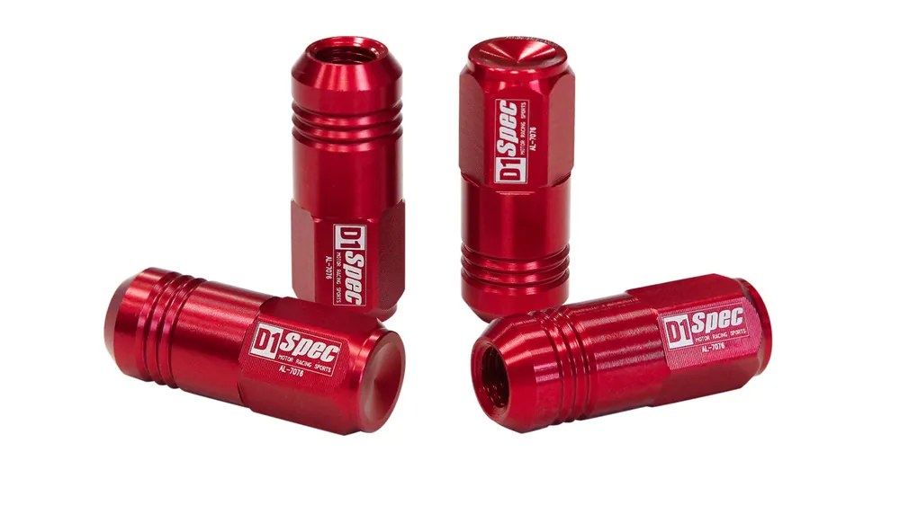 Nakrętki D1Spec Replika Alu EW M12x1,5 50mm Czerwone - Cena fabryczna