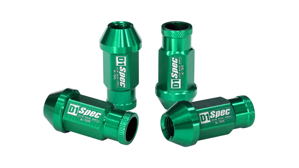 Nakrętki D1Spec Replika Alu Race M12x1,25 50mm Zielone - Okazja cenowa
