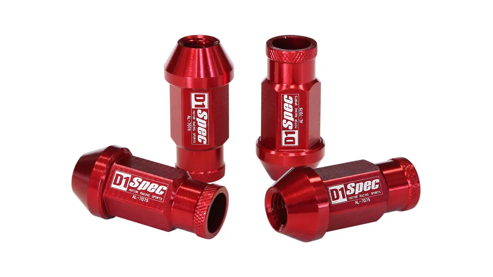 Hit | Nakrętki D1Spec Replika Alu Race M12x1,5 50mm Czerwone