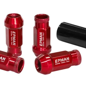 Bestseller | Nakrętki Epman JDM Stal M12x1,25 Stożek 48mm Czerwone