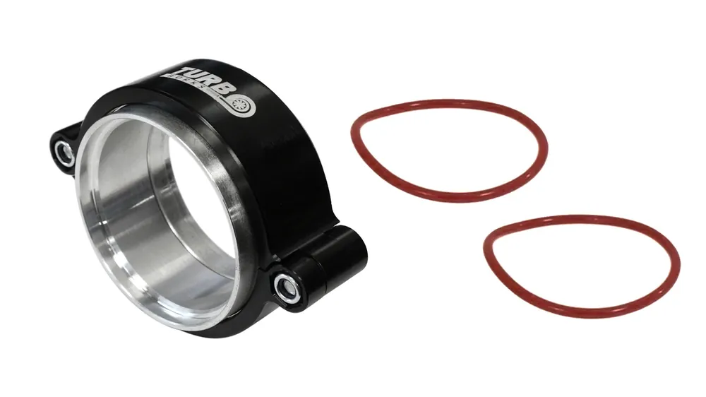 Kupuj bezpiecznie - Obejma dolotu 2,5" 63mm + flansze Czarna