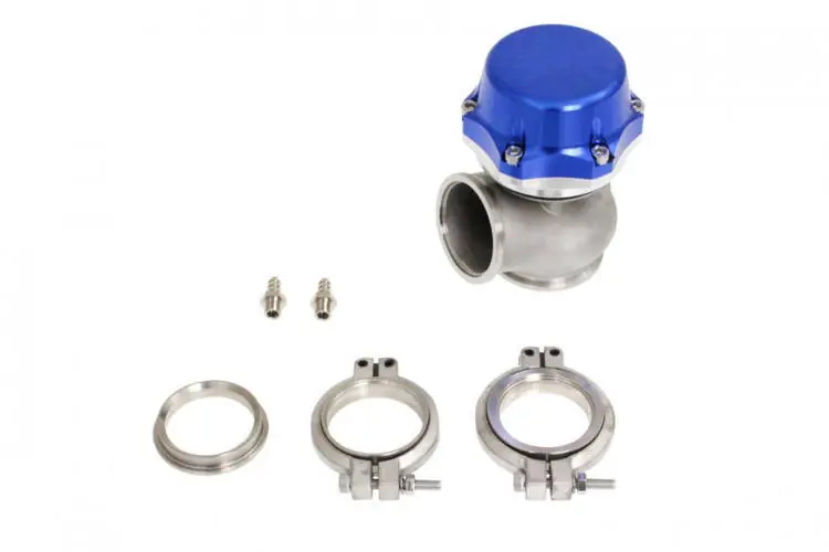 Nowość już dostępna | Wastegate zewnętrzny TurboSmart 50mm 0.5 Bar Replika V-Band Niebieski