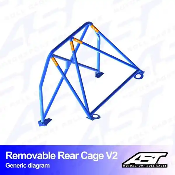 Ostatnie sztuki | Roll Bar AUDI A3 / S3 (8V) 4-drzwiowa Sedan Quattro demontowalna tylna klatka V2