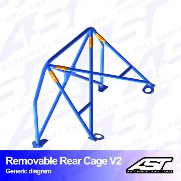 Roll Bar BMW (E36) 3-Series 2-drzwiowa Coupe RWD demontowalna tylna klatka V2 | Mega okazja