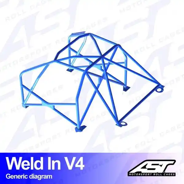 Klatka bezpieczeństwa BMW (E46) 3-Series 3-drzwiowa Compact RWD spawana w V4 | W sprzedaży