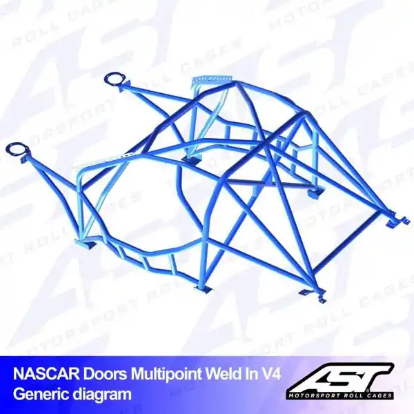 Klatka bezpieczeństwa BMW (F87) 2-Series 2-drzwiowa Coupe RWD wielopunktowo spawana w V4 NASCAR-door - Oferta kończy się wkrótce