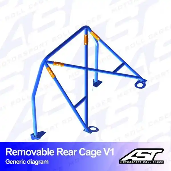 Roll Bar MERCEDES-BENZ 190 E (W201) 4-drzwiowa Sedan demontowalna tylna klatka V1 | Rabat