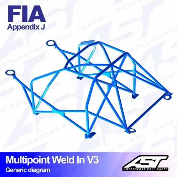 Klatka bezpieczeństwa NISSAN 350Z (Z33) 3-drzwiowa Coupe wielopunktowo spawana w V3 | Mega okazja