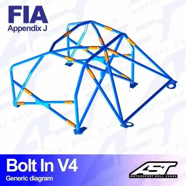Klatka bezpieczeństwa NISSAN GTR (R35) 2-drzwiowa Coupe skręcana w V4 | Kup online
