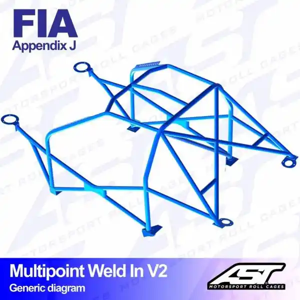 Klatka bezpieczeństwa Opel Vectra (A) 4-drzwiowa Sedan FWD wielopunktowo spawana w V2 - Oferta limitowana