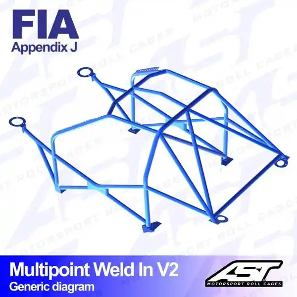 Klatka bezpieczeństwa PEUGEOT 306 (Ph 1/2) 3-drzwiowa Hatchback wielopunktowo spawana w V2 - Tylko dziś