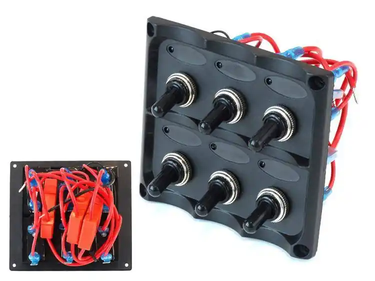 Switch Panel 12V SPST/ON-OFFx6, 3B 15A IP68 | Hit sprzedaży