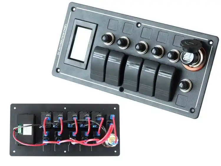 Ulubieniec klientów | Panel przełączników ALU,ON-OFFx5, 1xZ, BA 3x5A 2x10A 1x15A IP68